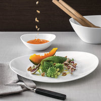 Side view of Prometeo 6" x 5.5" Small Opal Glass Bowl (Set of 12)