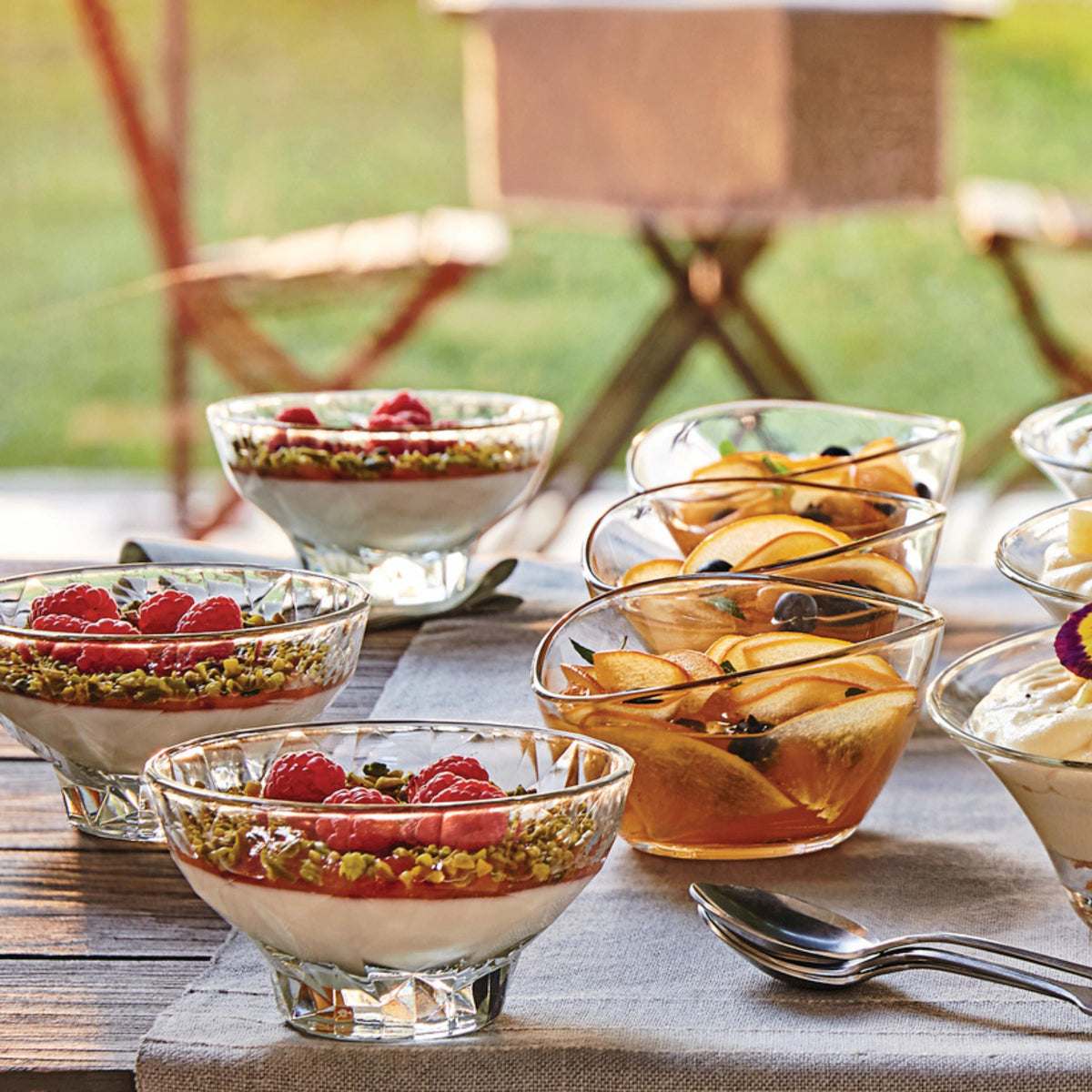 Diamond Glass Dessert Bowl