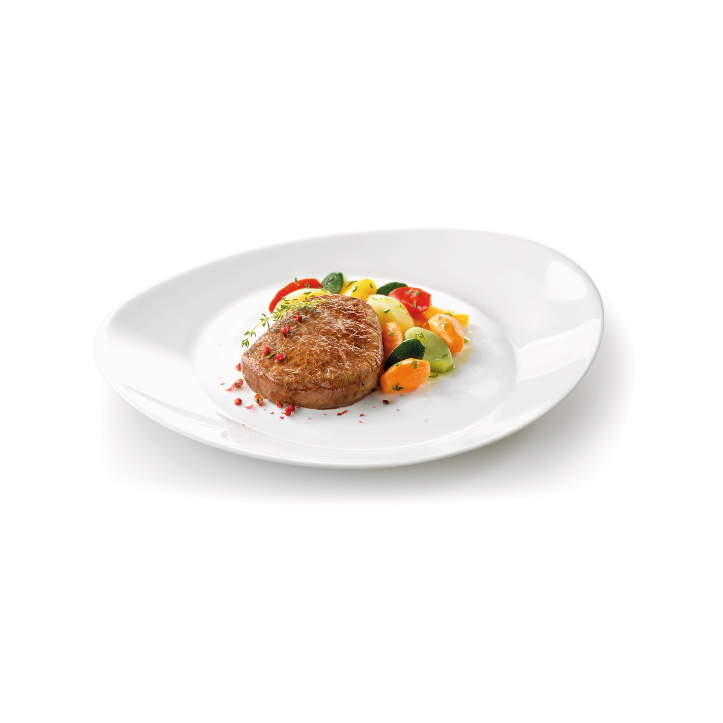 Grangusto 12.5" x 10.25" Opal Glass Oval Dinner Plate