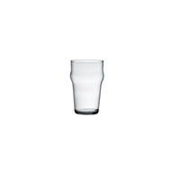 Side view of Nonix 10 oz. Stackable Pub Beer Glasses (Set of 12)
