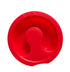 red plastic Gelo lid on white background