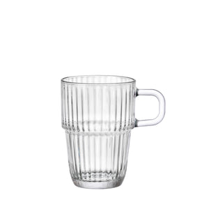 Barshine 10.5 oz. Stackable Glass Mugs (Set of 12)