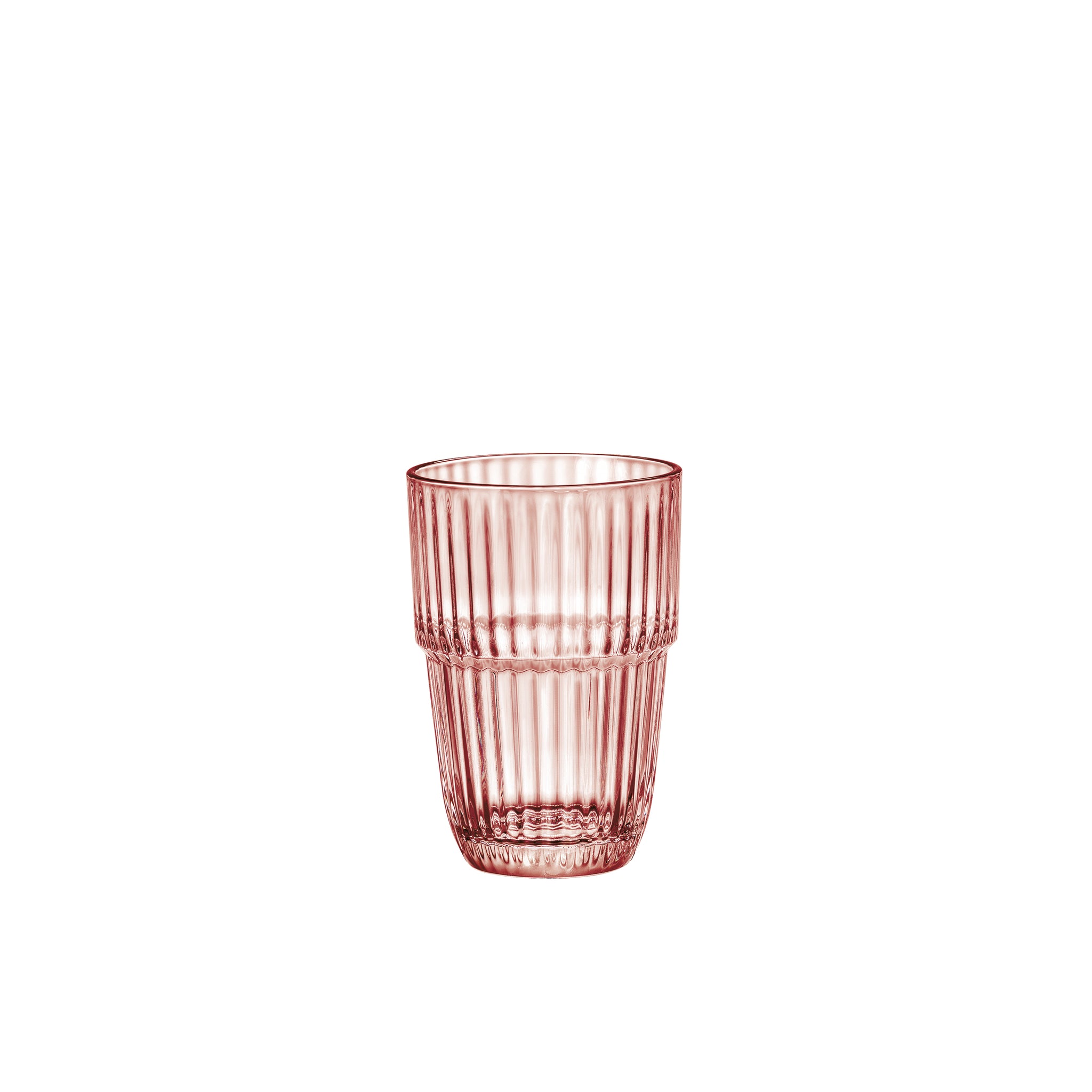 Bormioli Rocco Barshine 12.8 oz. Long Drink Stackable Drinking Glasses, Peach (Set of 6)