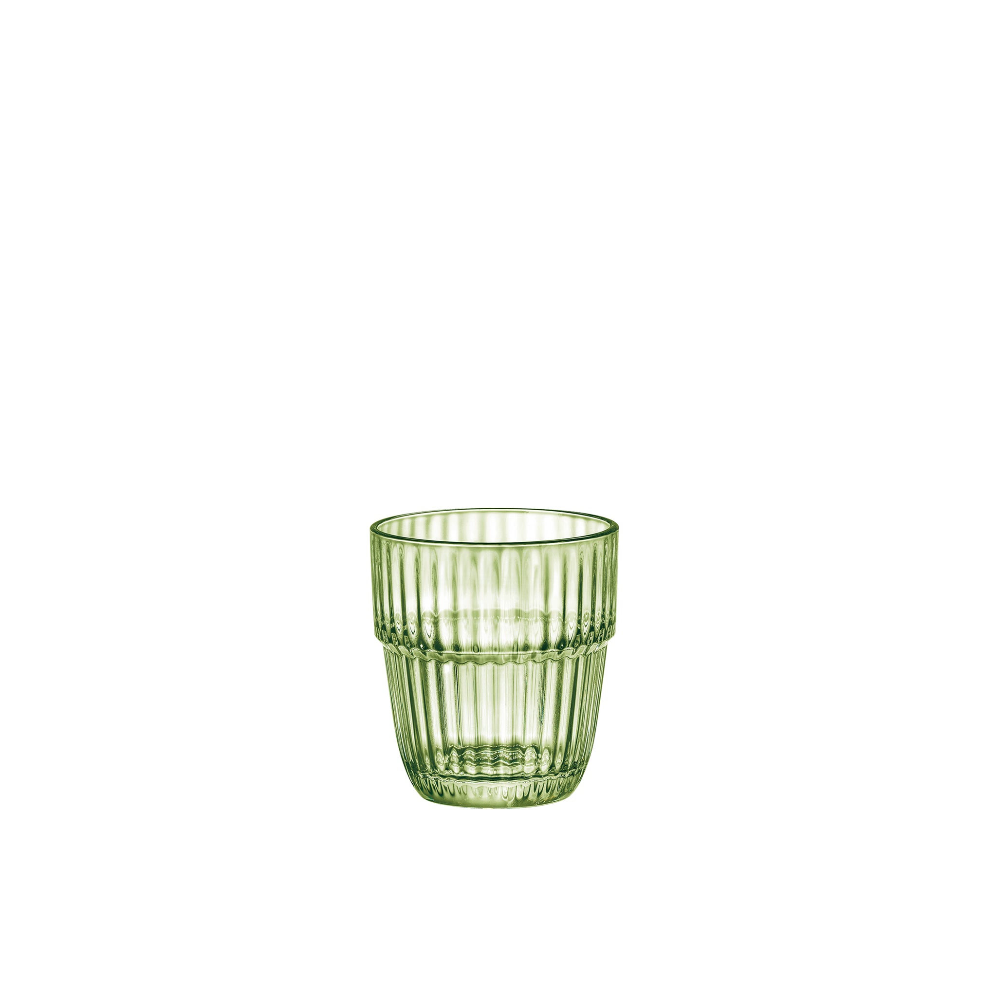 Bormioli Rocco Barshine 10.3 oz. Rocks Stackable Drinking Glasses, Mint Green (Set of 6)