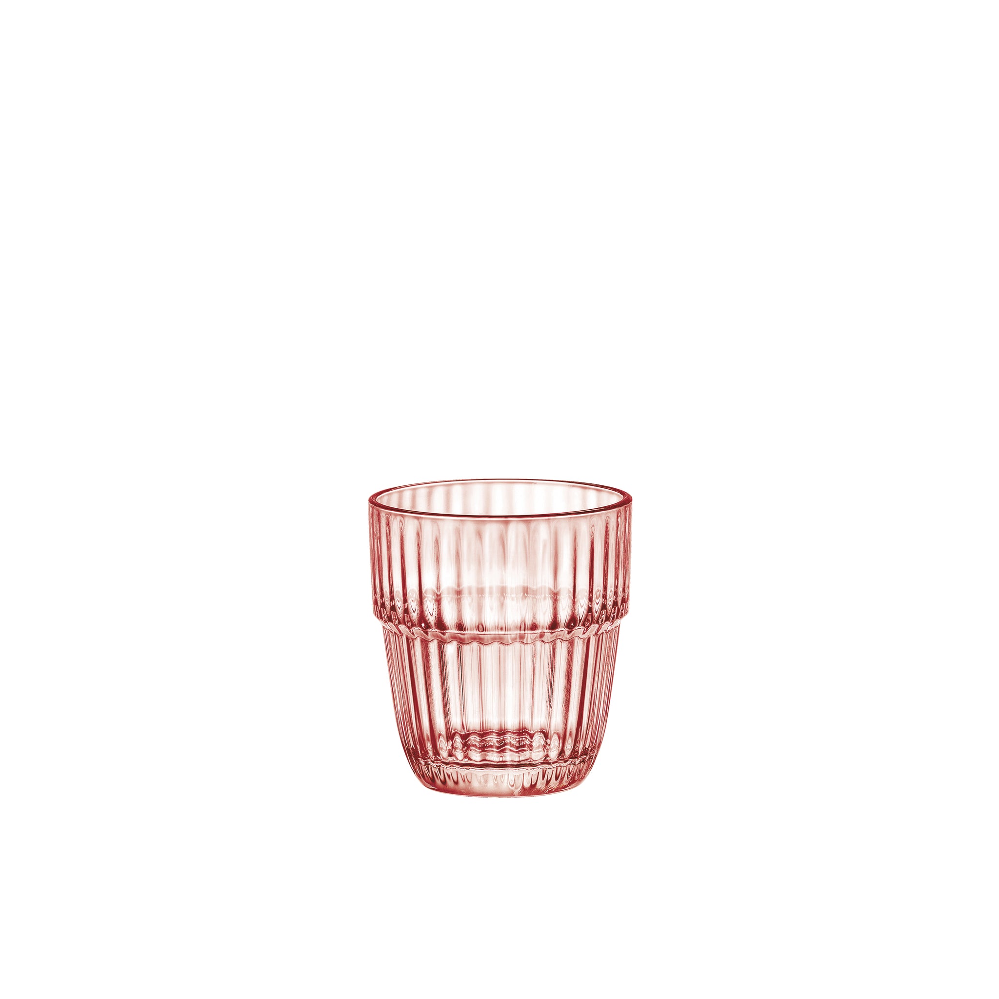 Bormioli Rocco Barshine 10.3 oz. Rocks Stackable Drinking Glasses, Peach (Set of 6)