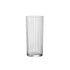 A clear Exclusiva Tom Collins glass with vertical ridges designed for use as a cocktail or water glass.