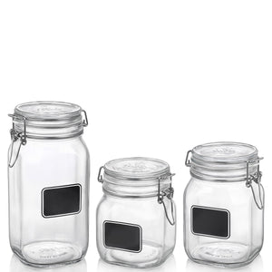 Bormioli Rocco Fido 33.75 oz. Food Jar, Chalkboard (Set of 12)