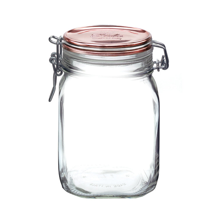 Bormioli Rocco Fido 33.75 oz. Food Jar, Copper Top (Set of 6)