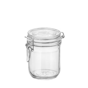 Bormioli Rocco Fido Cylinder 17.5 oz. Food Jar, Clear (Set of 6)
