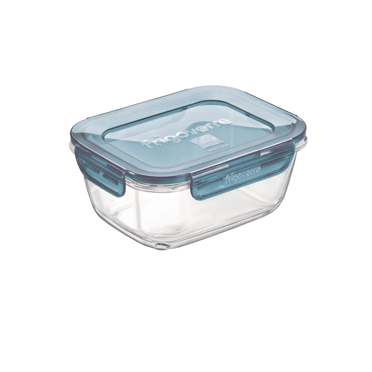 Bormioli Rocco Frigoverre Evolution 33.75 oz. Rectangle Food Storage Container, Gray Lid (Set of 8)