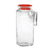 Bormioli Rocco Gelo 41 oz. Jug with Red Lid (Set of 6)