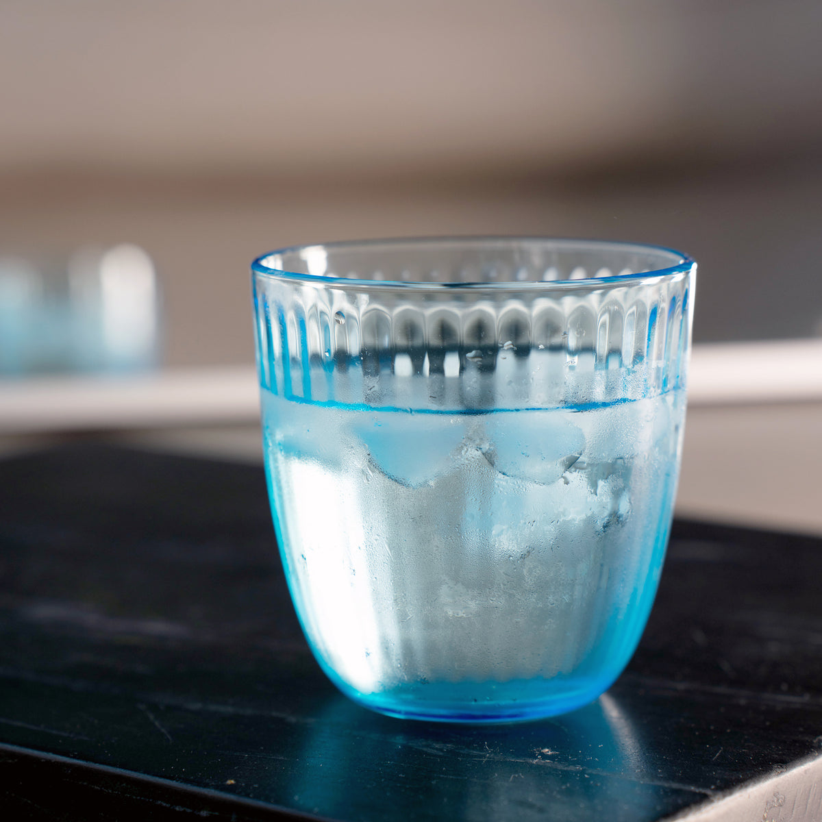 Bormioli Rocco Line 9.75 oz. Water Drinking Glasses, Lively Blue (Set of 12)