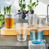 Bormioli Rocco Line 9.75 oz. Water Drinking Glasses, Lively Blue & Clear (Set of 12)