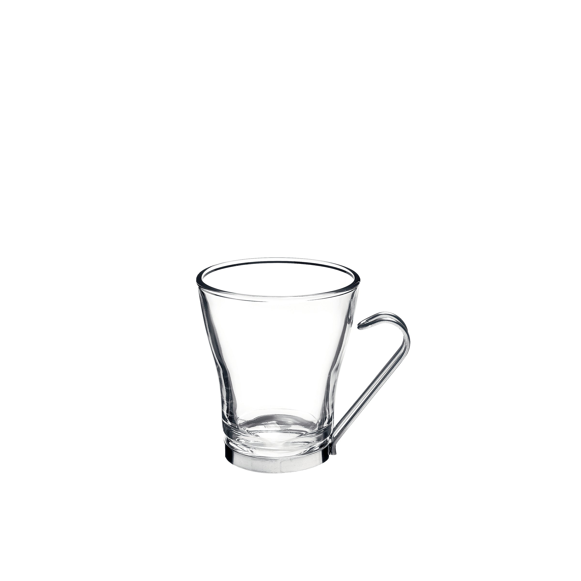 Bormioli Rocco Oslo 7.5 oz. Cappuccino Cup with Stainless Steel Handle (Set of 4)