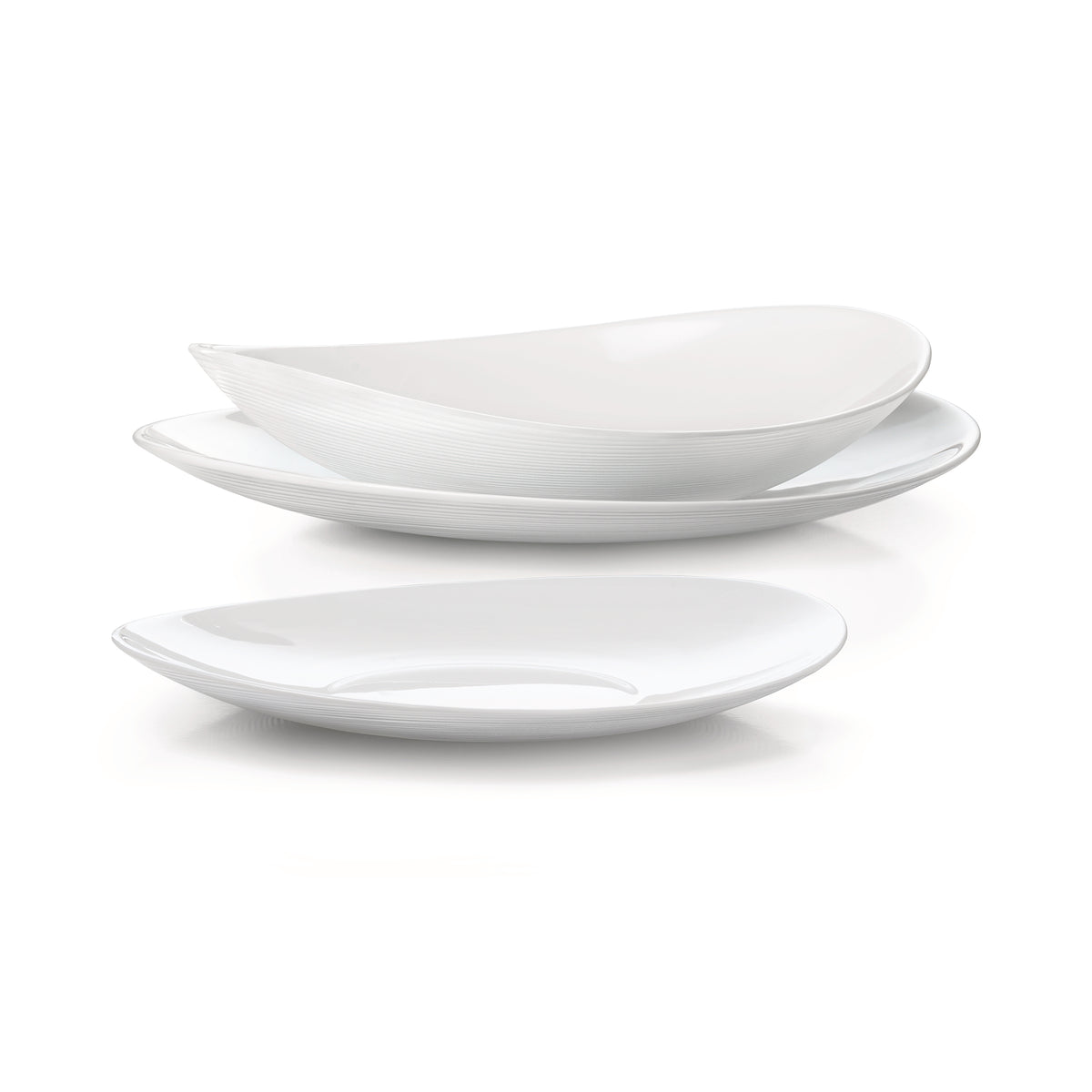 Bormioli Rocco Prometeo 8.75" x 7.5" Opal Glass Dessert Plate (Set of 24)