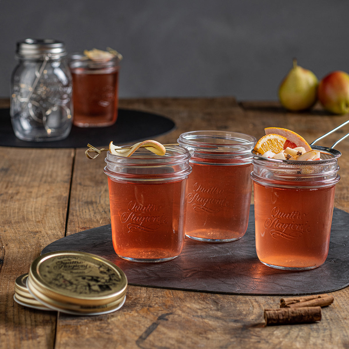 Bormioli Rocco Quattro Stagioni 10.75 oz. Canning Jar Wide Mouth (Set of 4)