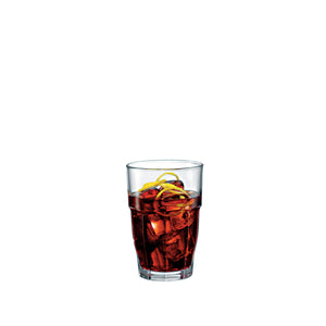 Bormioli Rocco Rock Bar 12.5 oz. Beverage Stackable Drinking Glasses, Clear (Set of 6)
