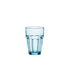 Bormioli Rocco Rock Bar 12.5 oz. Beverage Stackable Drinking Glasses, Ice Blue (Set of 6)