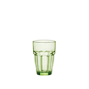 Bormioli Rocco Rock Bar 12.5 oz. Beverage Stackable Drinking Glasses, Mint (Set of 6)