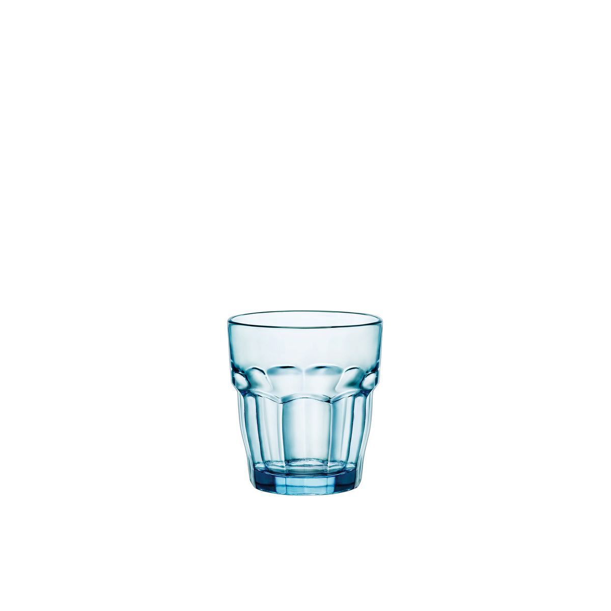Bormioli Rocco Rock Bar 9.25 oz. Rocks Stackable Drinking Glasses, Ice Blue (Set of 6)