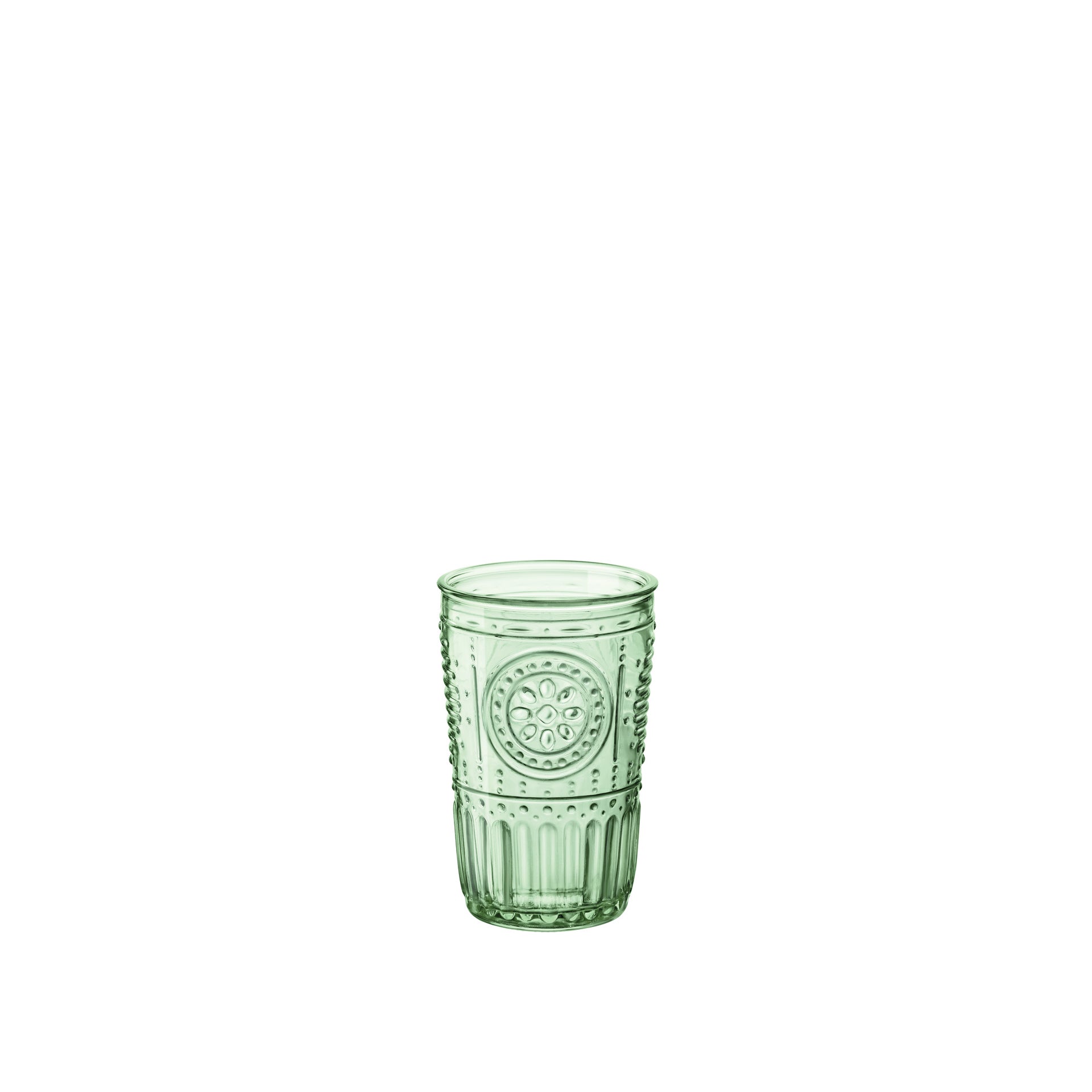 Bormioli Rocco Romantic 11.5 oz. Water Drinking Glasses, Pastel Green (Set of 4)