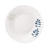 Bormioli Rocco White Moon Botanica 9" Opal Glass Soup Plate, Blue (Set of 24)