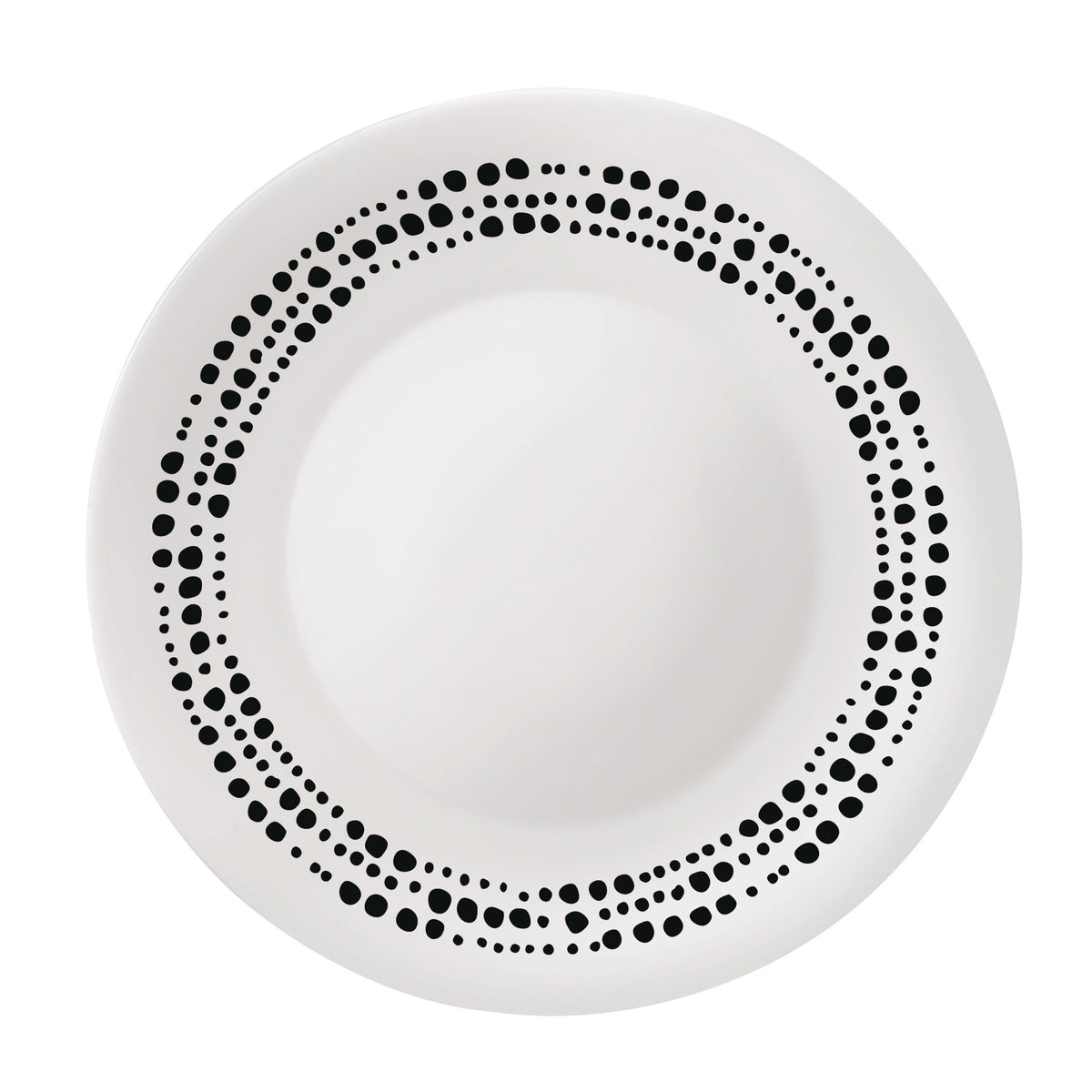 Bormioli Rocco White Moon Chiaroscuro 10.75" Opal Glass Dinner Plate, Sfere (Set of 24)
