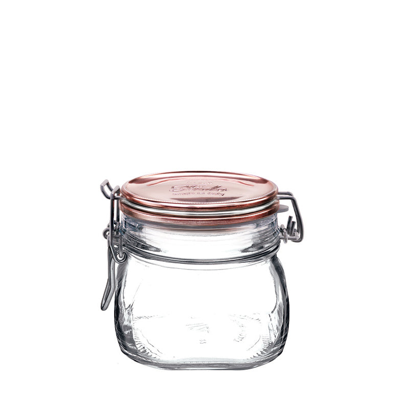 Fido 17.5 oz. Food Jar, Copper Top (Set of 6) - Bormioli Rocco USA