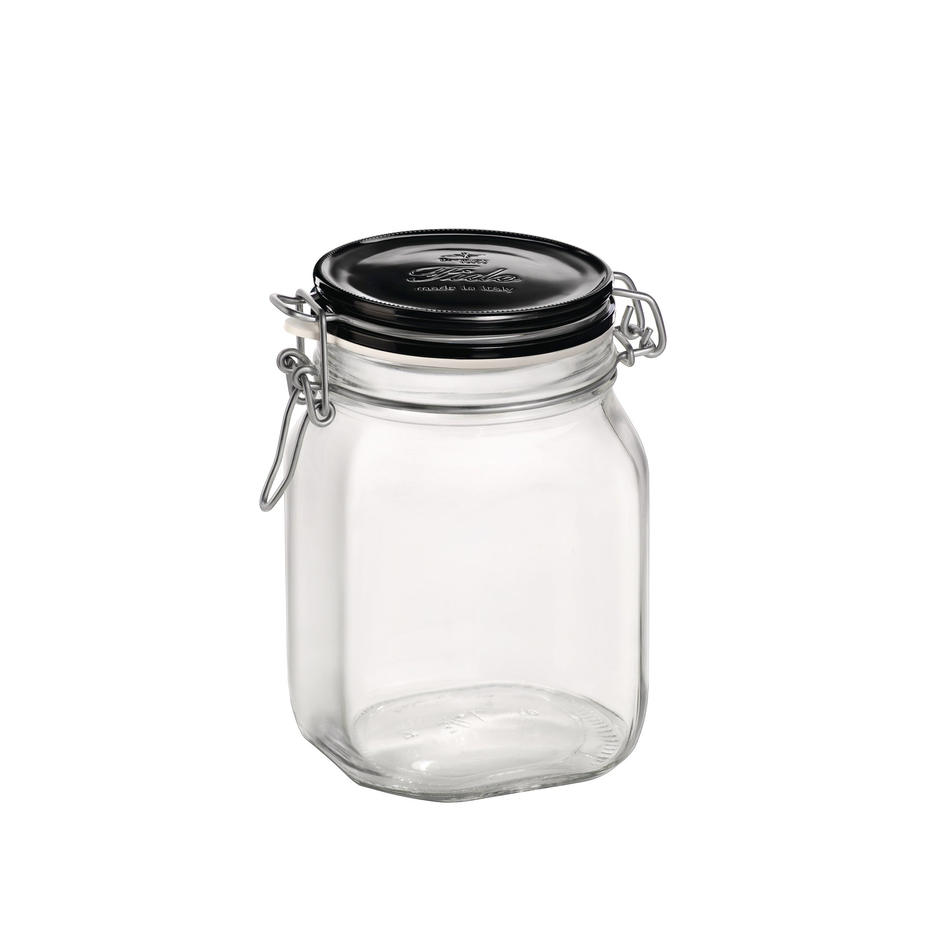 Fido 33.75 oz. Food Jar, Black Top (Set of 12)