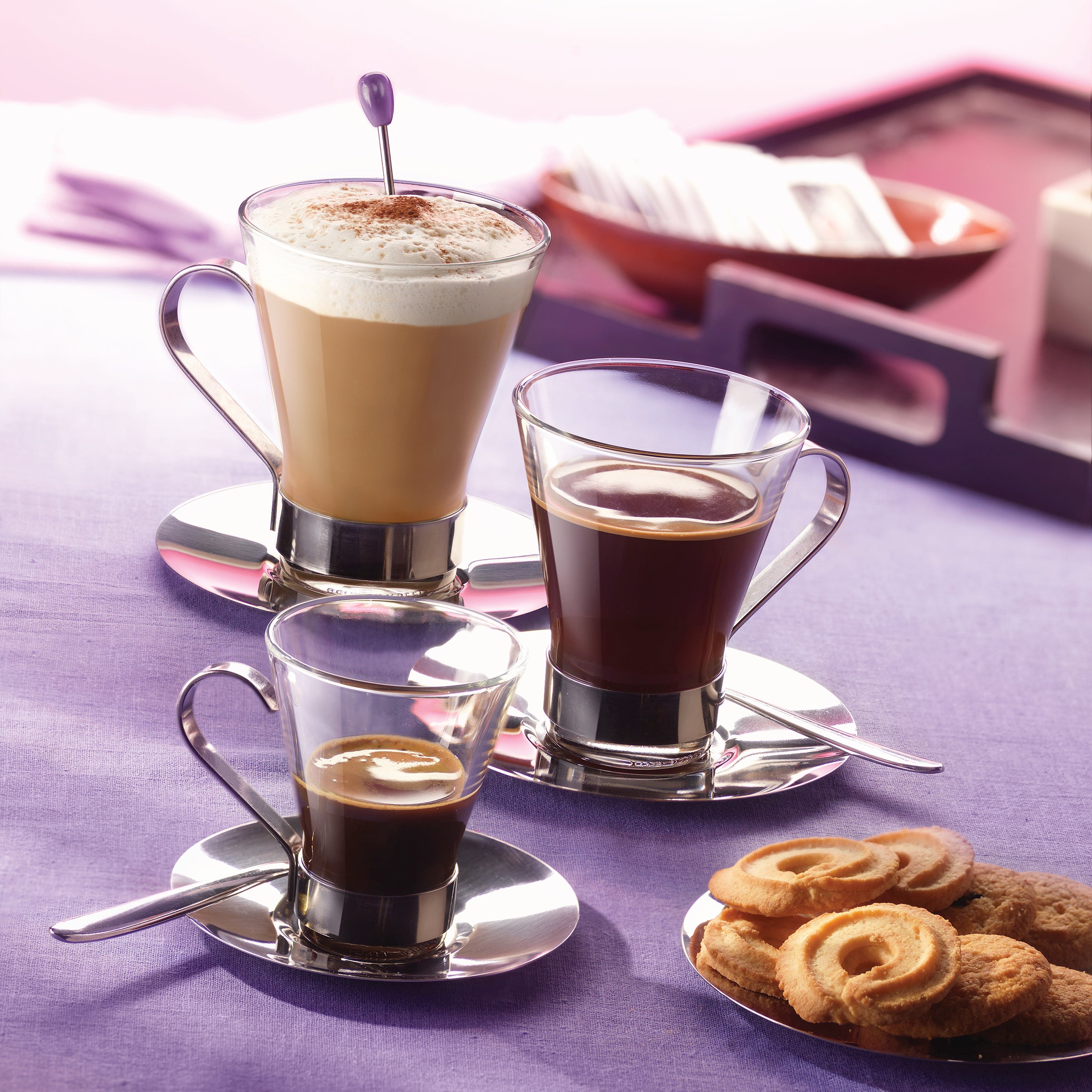 Ypsilon Espresso Cup with Stainless Steel Handle