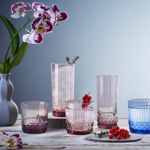America '20s 16.25 oz. Cooler Drinking Glasses, Lilac Rose (Set of 6)