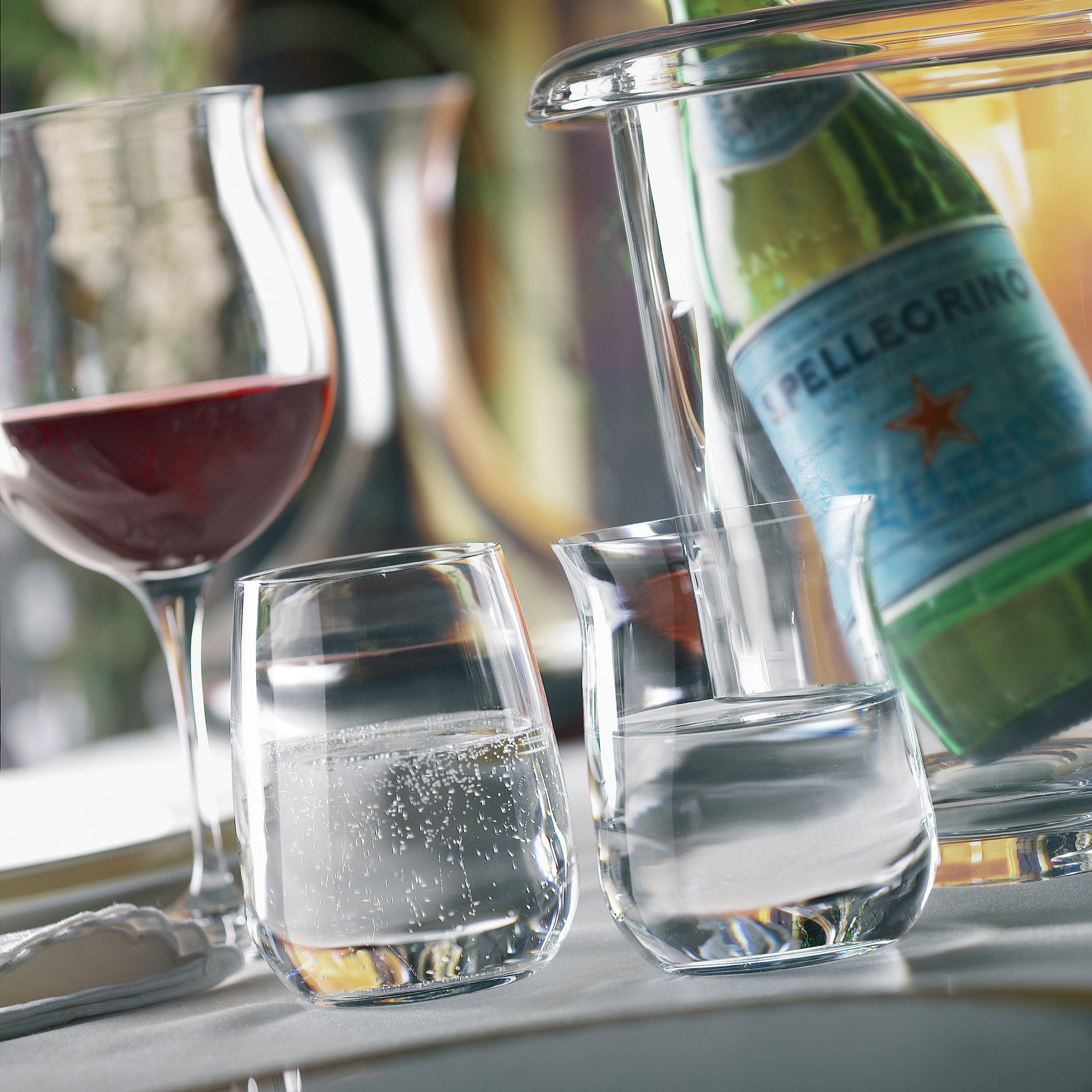 Premium 14.5 oz. Stemless Sparkling Water Glasses (Set of 4) - Bormioli Rocco USA