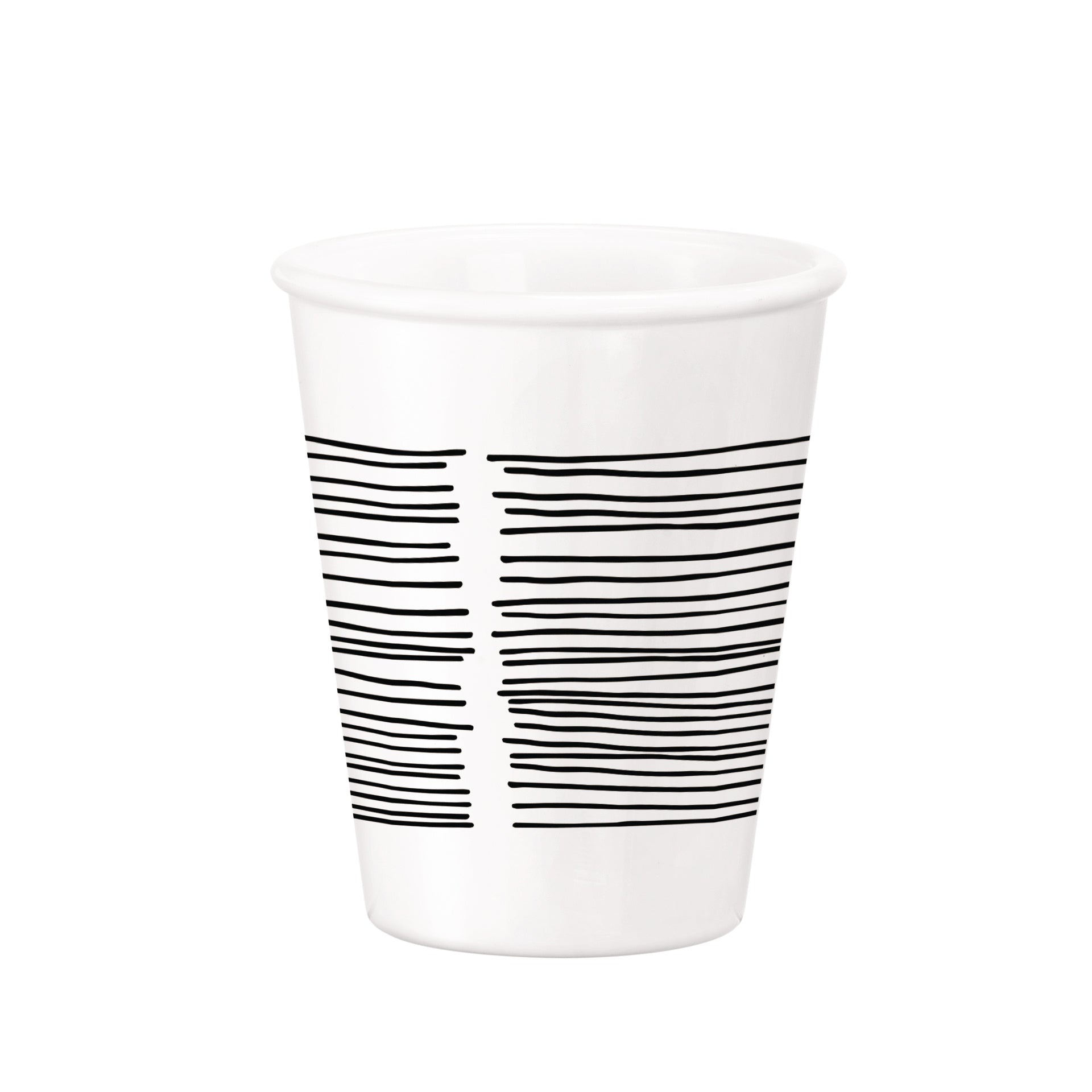 Aromateca 7.25 oz. Opal Glass Tea Cup, Linee (Set of 12)