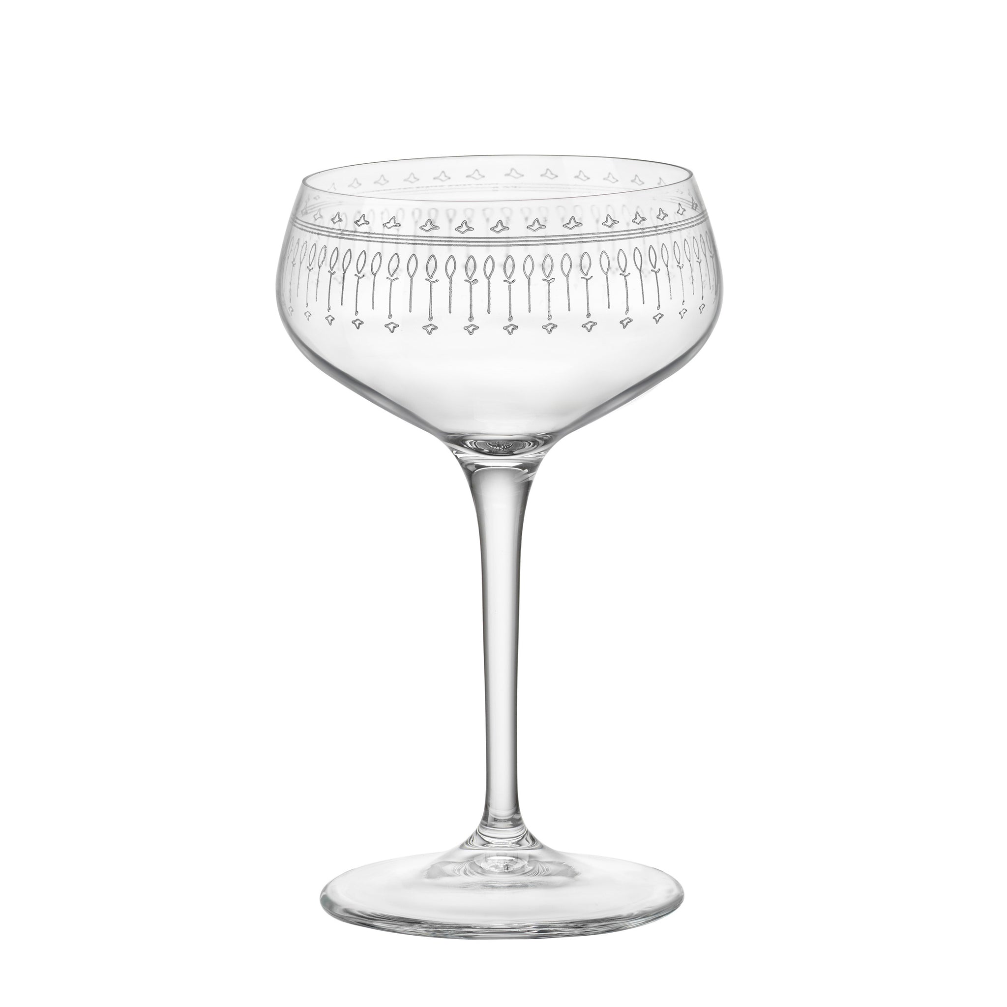 Bartender 8.5 oz. Novecento Art Deco Cocktail Coupe (Set of 6)